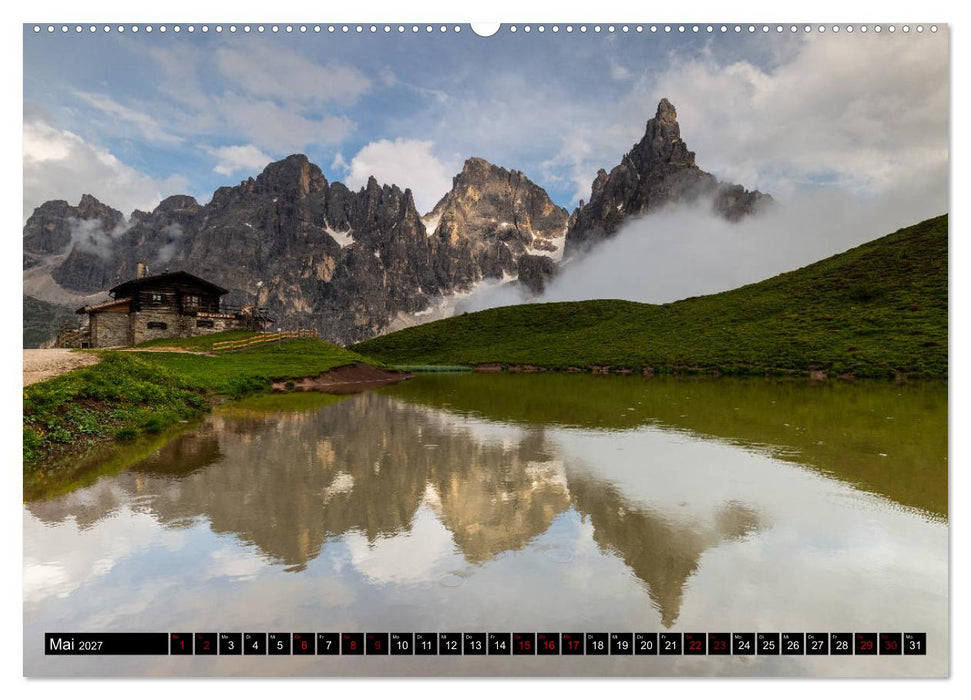 Bergseen in den Dolomiten (CALVENDO Premium Wandkalender 2027)