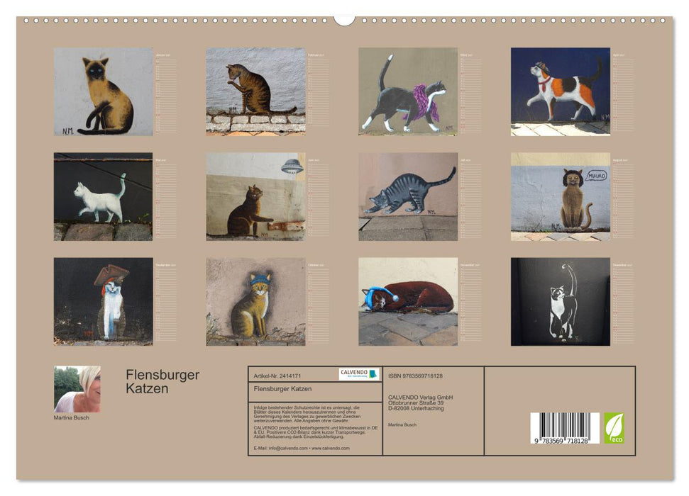 Flensburger Katzen (CALVENDO Premium Wandkalender 2027)