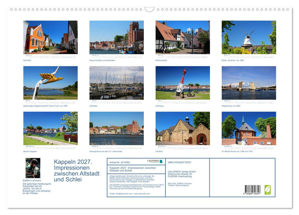 Kappeln 2027. Impressionen zwischen Altstadt und Schlei (CALVENDO Wandkalender 2027)