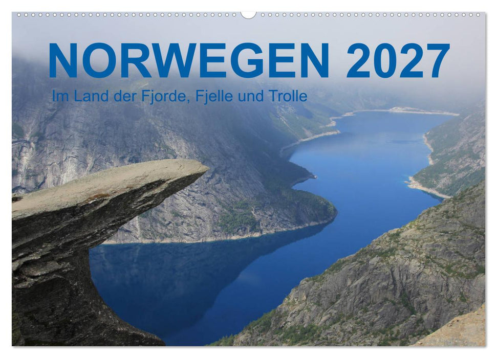 Norwegen 2027 - Im Land der Fjorde, Fjelle und Trolle (CALVENDO Wandkalender 2027)