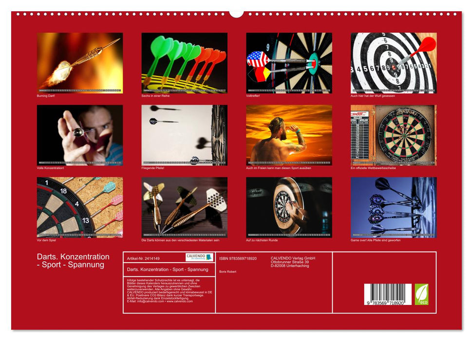 Darts. Konzentration - Sport - Spannung (CALVENDO Premium Wandkalender 2027)