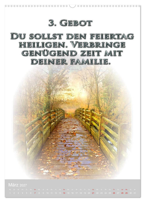 GOTTES 10 GEBOTE (CALVENDO Premium Wandkalender 2027)