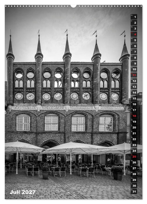 LÜBECK Monochrome Momente (CALVENDO Premium Wandkalender 2027)