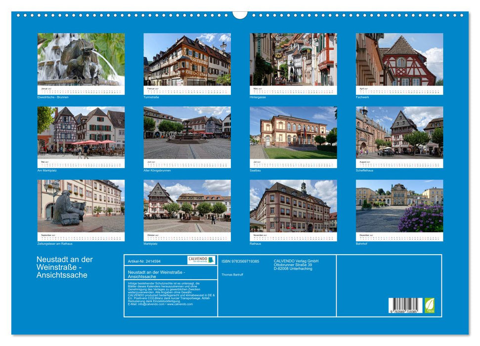 Neustadt an der Weinstraße - Ansichtssache (CALVENDO Wandkalender 2027)