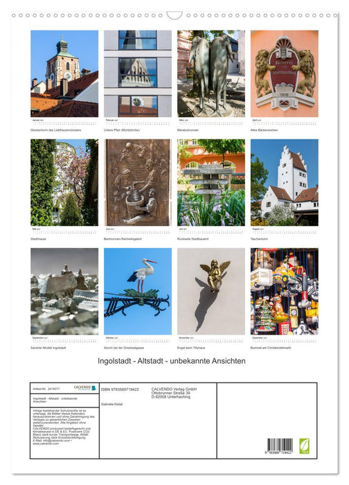 Ingolstadt - Altstadt - unbekannte Ansichten (CALVENDO Wandkalender 2027)