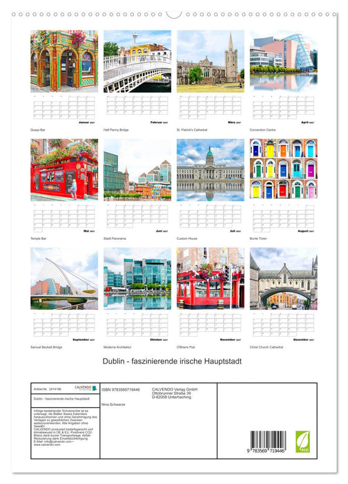 Dublin - faszinierende irische Hauptstadt (CALVENDO Premium Wandkalender 2027)