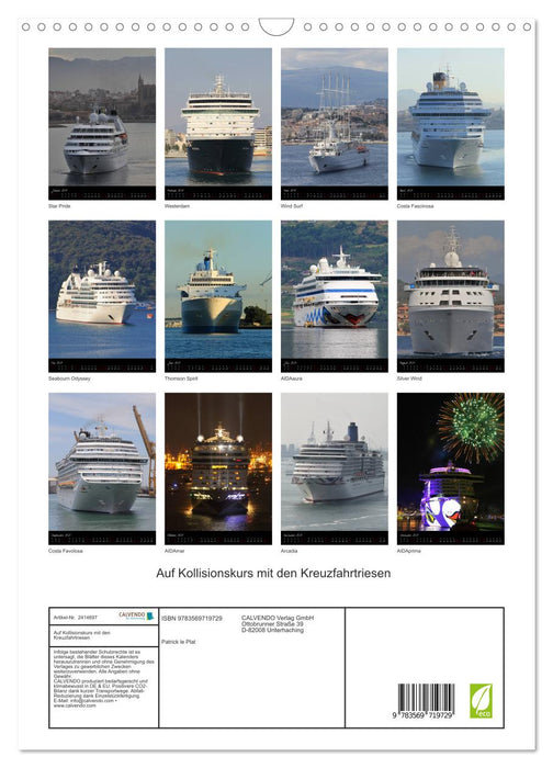 Auf Kollisionskurs mit den Kreuzfahrtriesen (CALVENDO Wandkalender 2027)