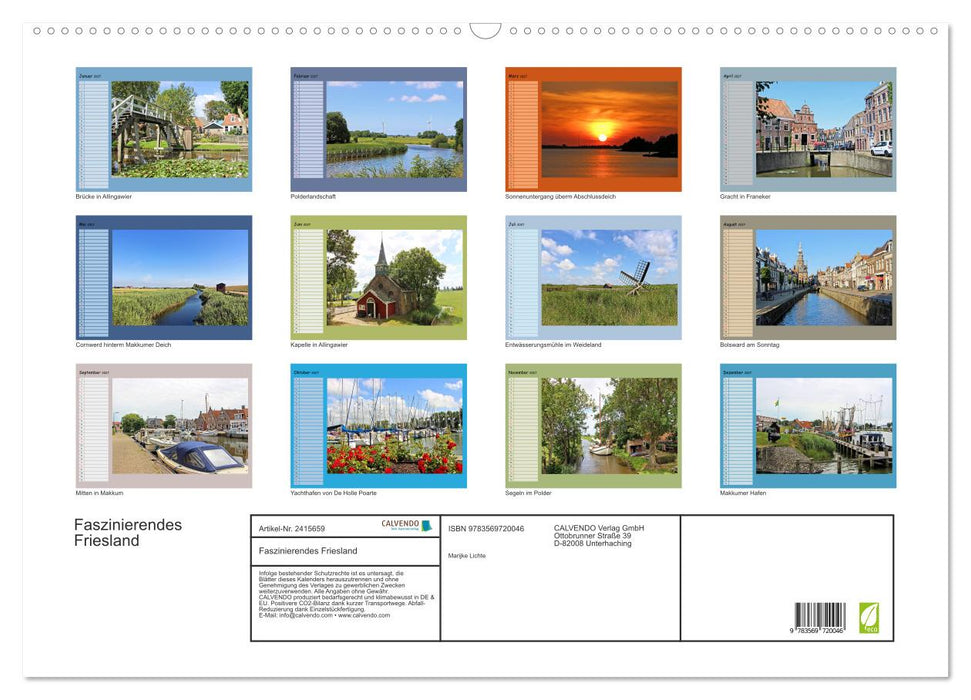 Faszinierendes Friesland (CALVENDO Wandkalender 2027)