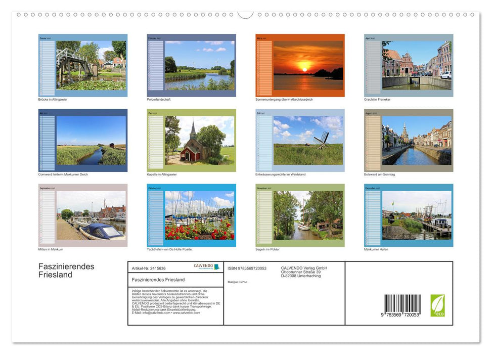 Faszinierendes Friesland (CALVENDO Premium Wandkalender 2027)
