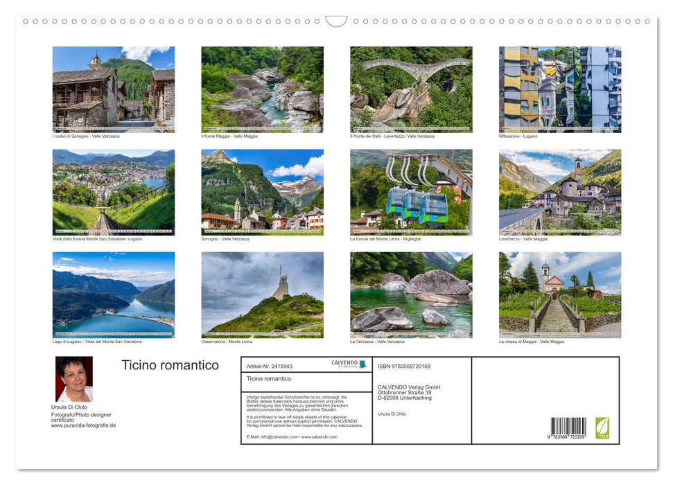 Ticino romantico (CALVENDO Wandkalender 2027)