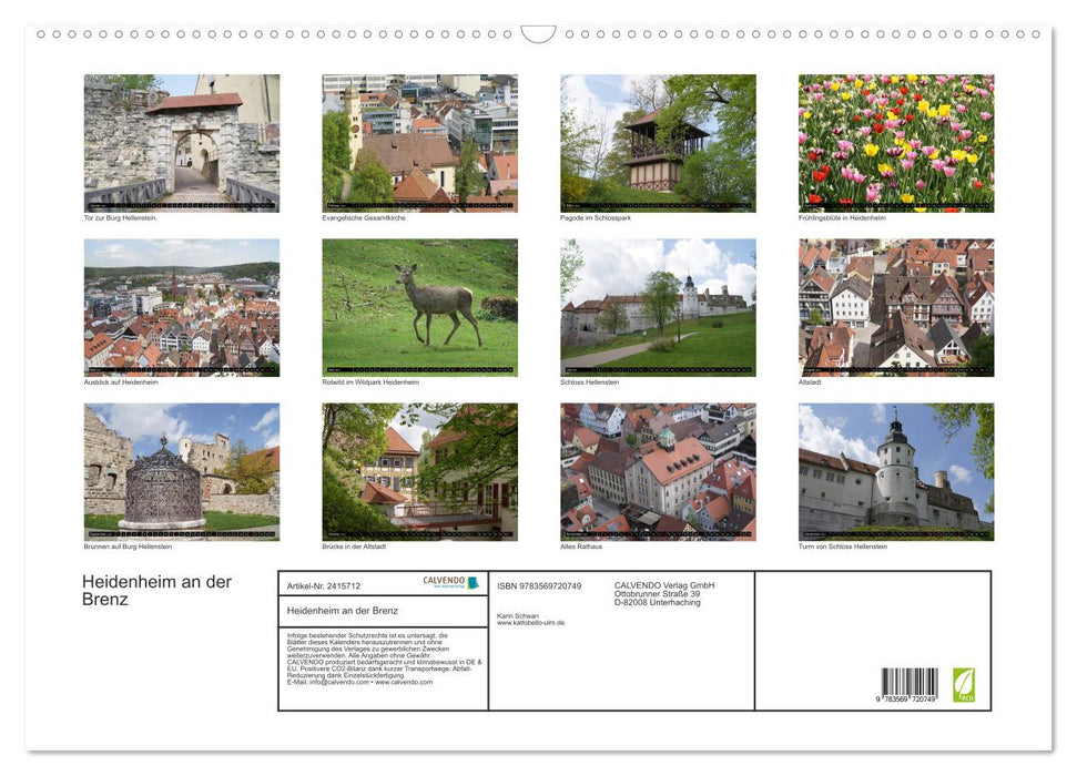 Heidenheim an der Brenz (CALVENDO Wandkalender 2027)