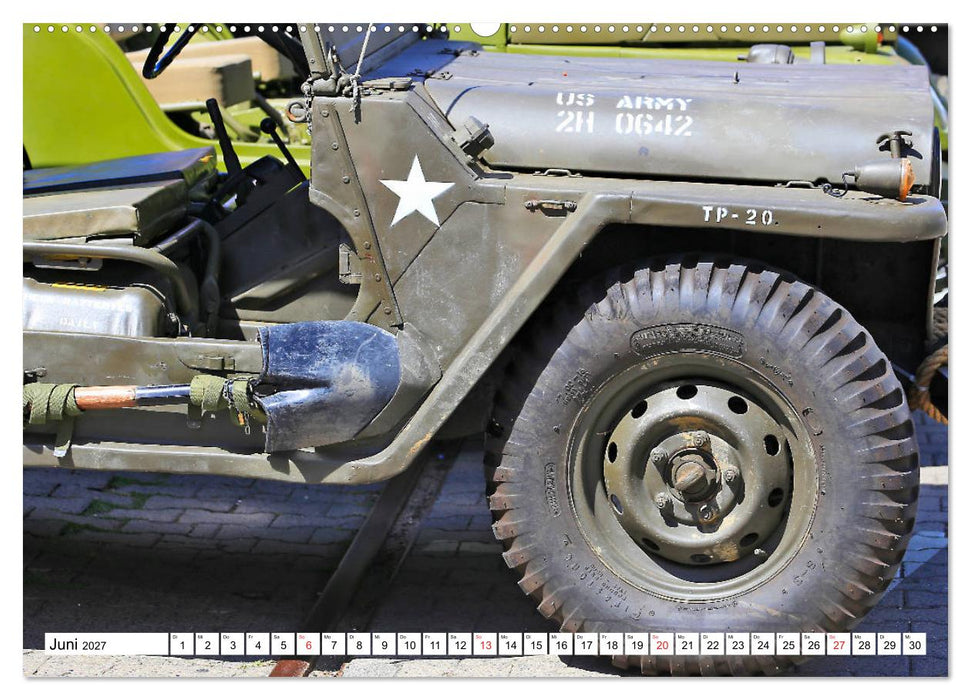 Willys Jeep im Detail vom Frankfurter Taxifahrer Petrus Bodenstaff (CALVENDO Premium Wandkalender 2027)
