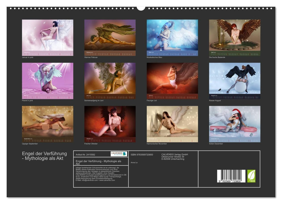 Engel der Verführung - Mythologie als Akt (CALVENDO Premium Wandkalender 2027)
