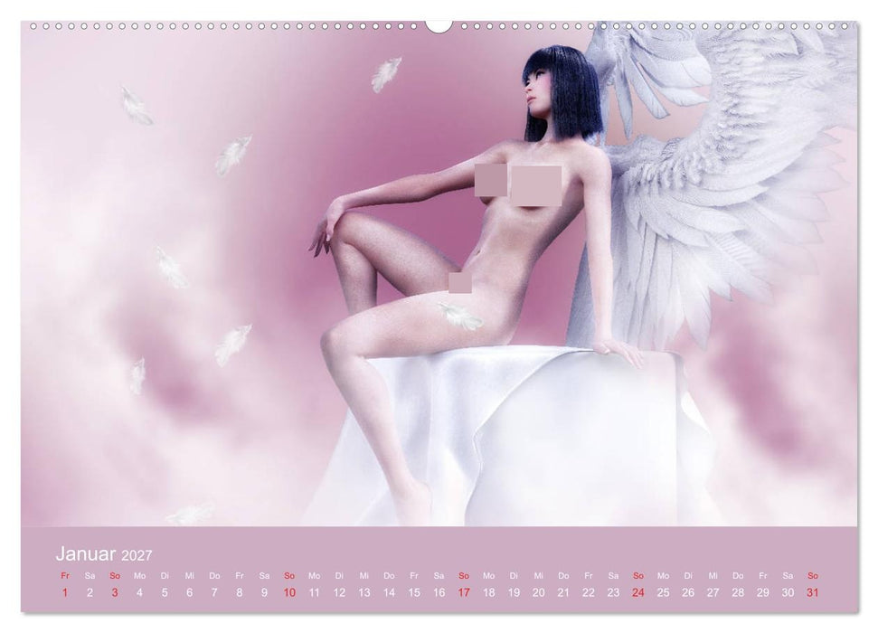 Engel der Verführung - Mythologie als Akt (CALVENDO Premium Wandkalender 2027)