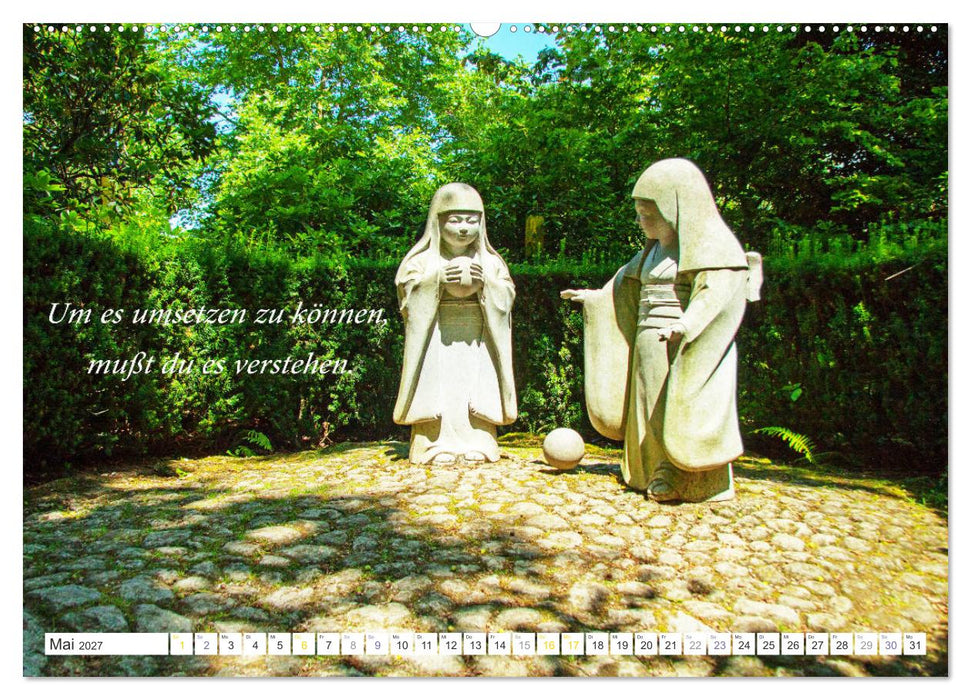 Stille. Japanische Gartenkunst und Weisheiten (CALVENDO Premium Wandkalender 2027)