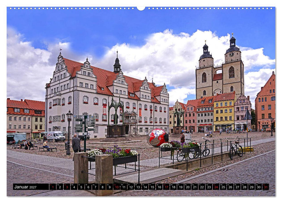 Elberadweg von Lutherstadt Wittenberg bis Hitzacker (CALVENDO Wandkalender 2027)