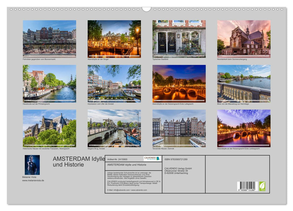 AMSTERDAM Idylle und Historie (CALVENDO Wandkalender 2027)