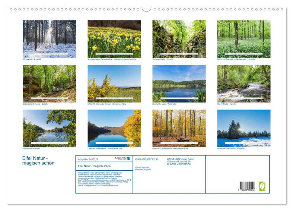 Eifel Natur - magisch schön (CALVENDO Wandkalender 2027)