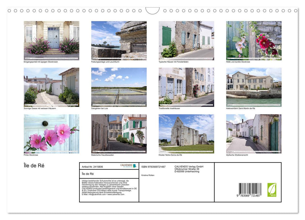 Île de Ré (CALVENDO Wandkalender 2027)