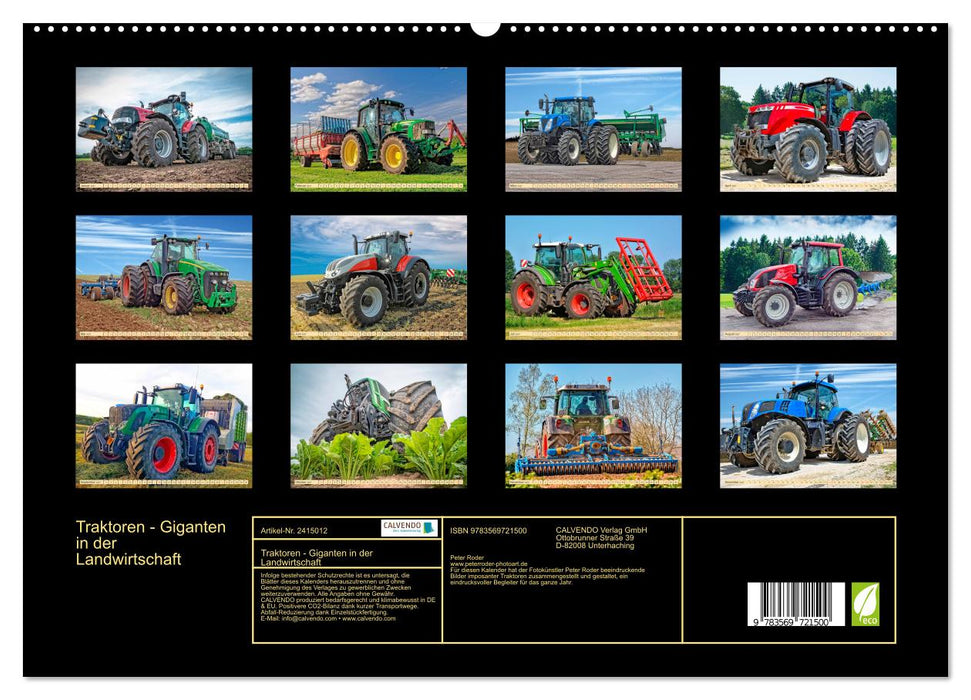 Traktoren - Giganten in der Landwirtschaft (CALVENDO Premium Wandkalender 2027)