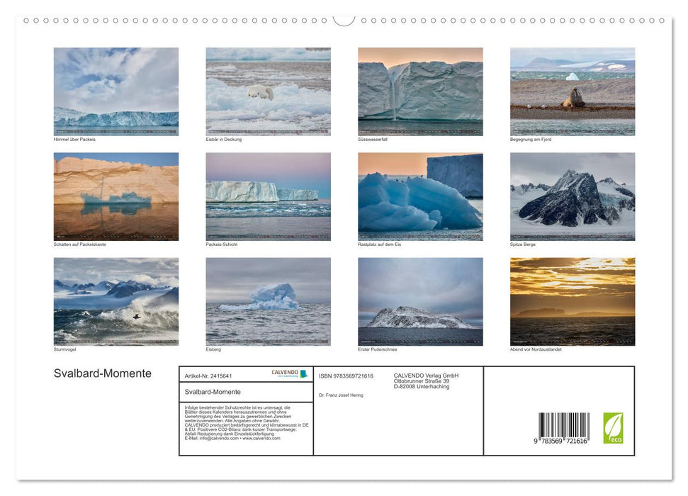 Svalbard-Momente (CALVENDO Premium Wandkalender 2027)