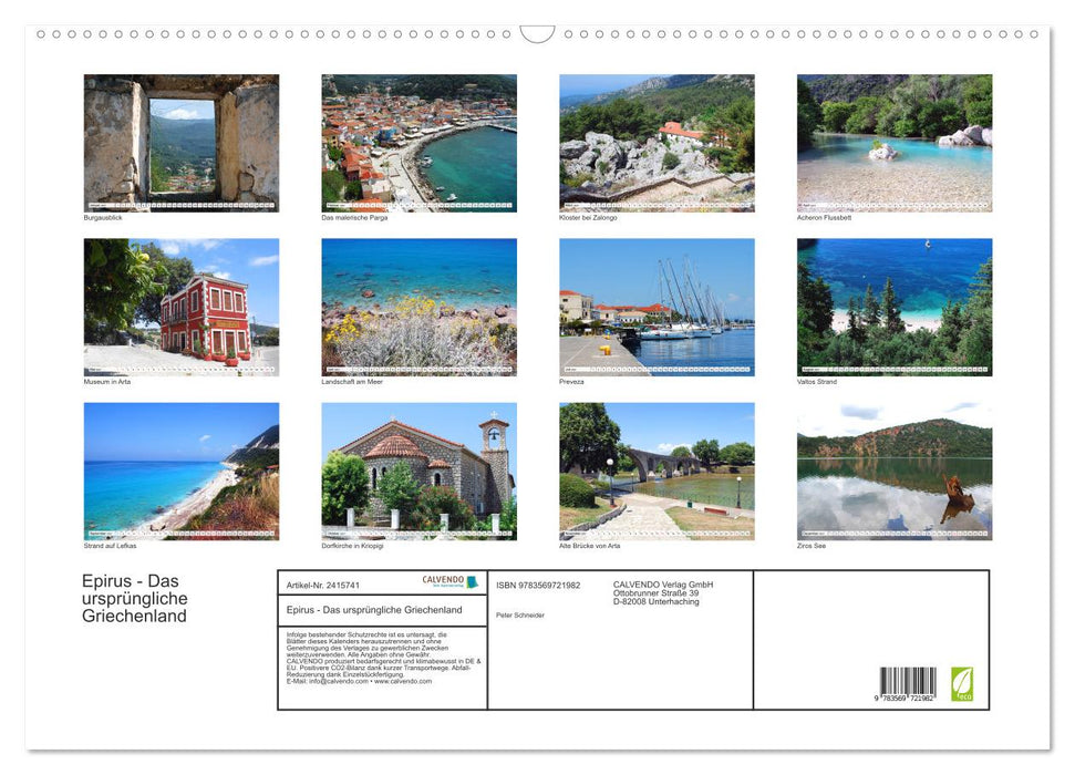 Epirus - Das ursprüngliche Griechenland (CALVENDO Wandkalender 2027)