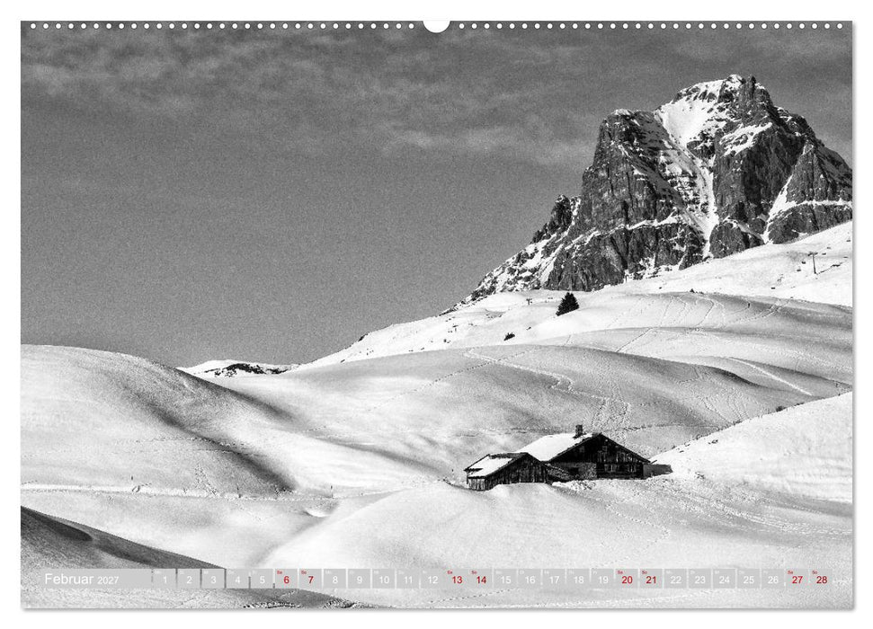 Arlberg black and white (CALVENDO Wandkalender 2027)