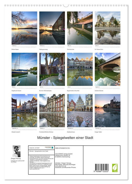 Münster - Spiegelwelten einer Stadt (CALVENDO Premium Wandkalender 2027)