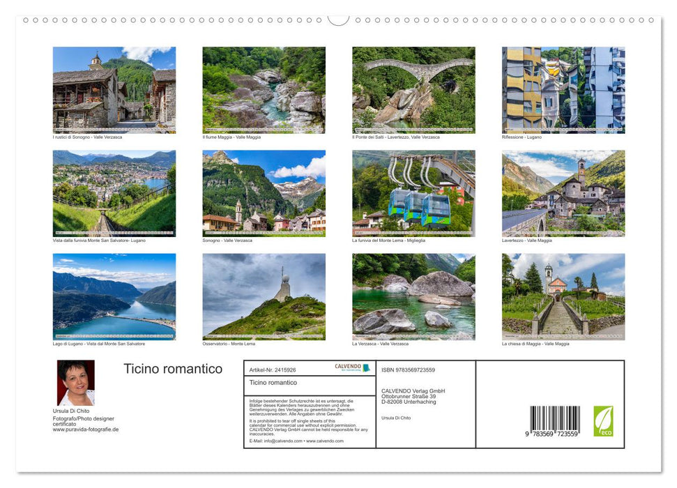 Ticino romantico (CALVENDO Premium Wandkalender 2027)