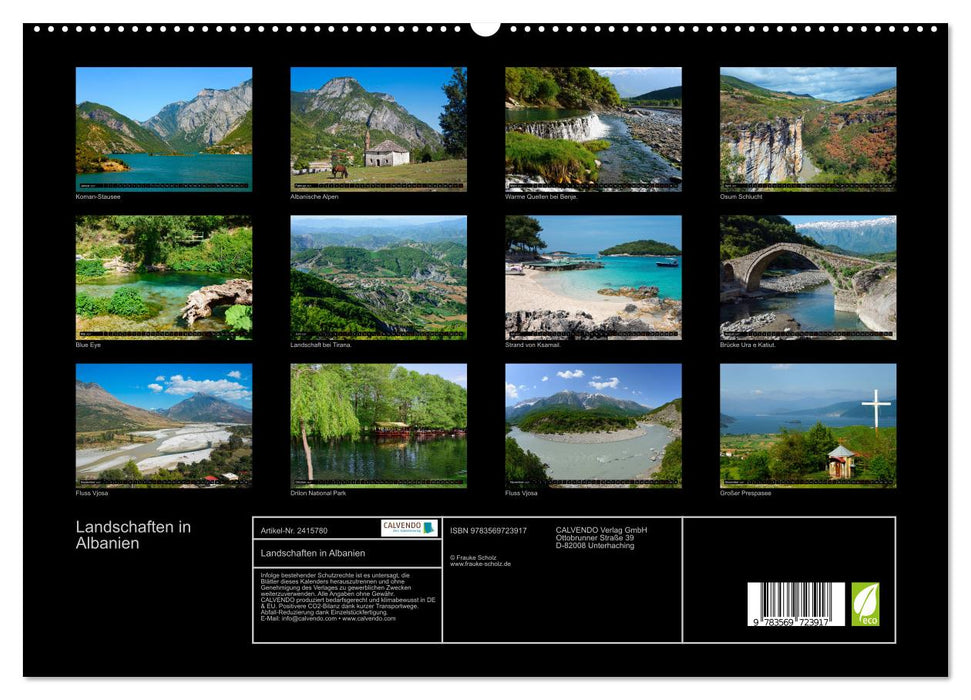 Landschaften in Albanien (CALVENDO Premium Wandkalender 2027)