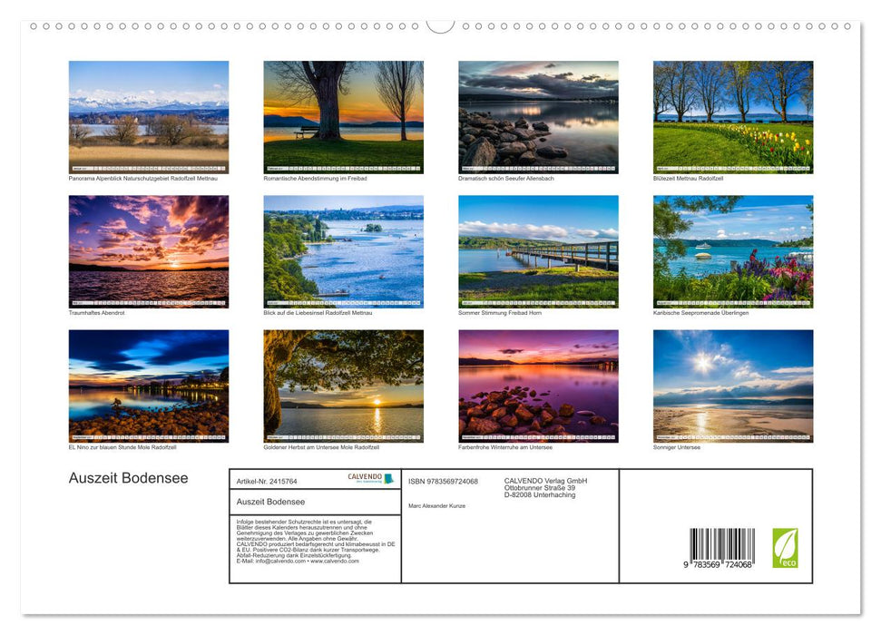 Auszeit Bodensee (CALVENDO Premium Wandkalender 2027)