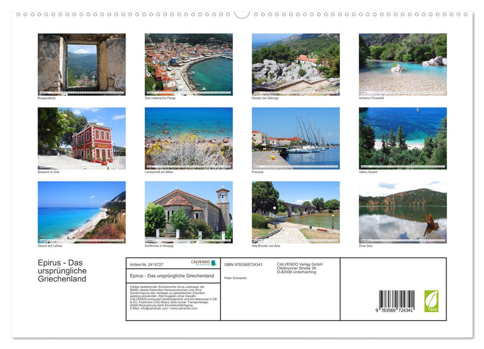 Epirus - Das ursprüngliche Griechenland (CALVENDO Premium Wandkalender 2027)