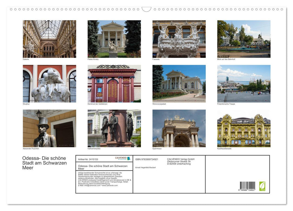 Odessa- Die schöne Stadt am Schwarzen Meer (CALVENDO Wandkalender 2027)