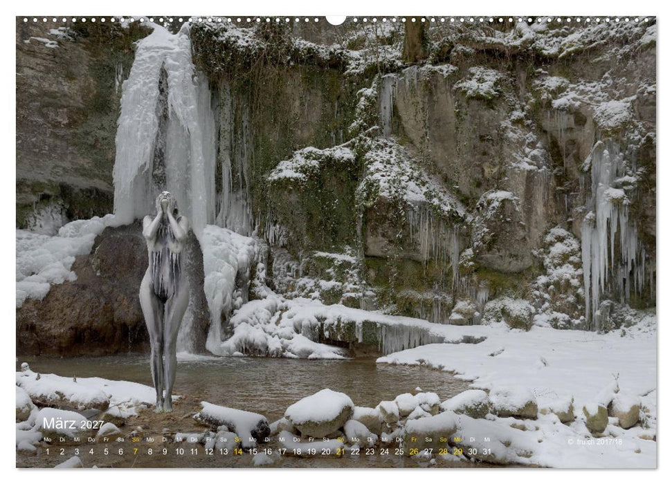 BODYPAINTING AM WASSERFALL VON LINN (CALVENDO Wandkalender 2027)