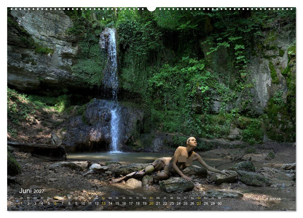 BODYPAINTING AM WASSERFALL VON LINN (CALVENDO Wandkalender 2027)
