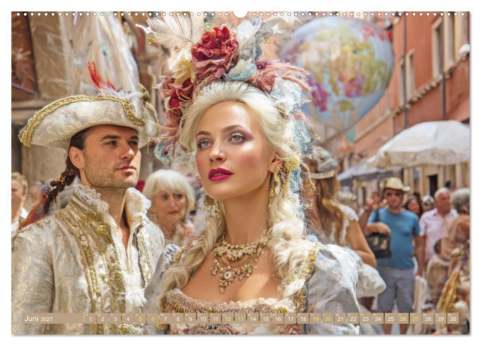 Venedig in bunten Werken - Fiktive Kunstschöpfungen (CALVENDO Premium Wandkalender 2027)