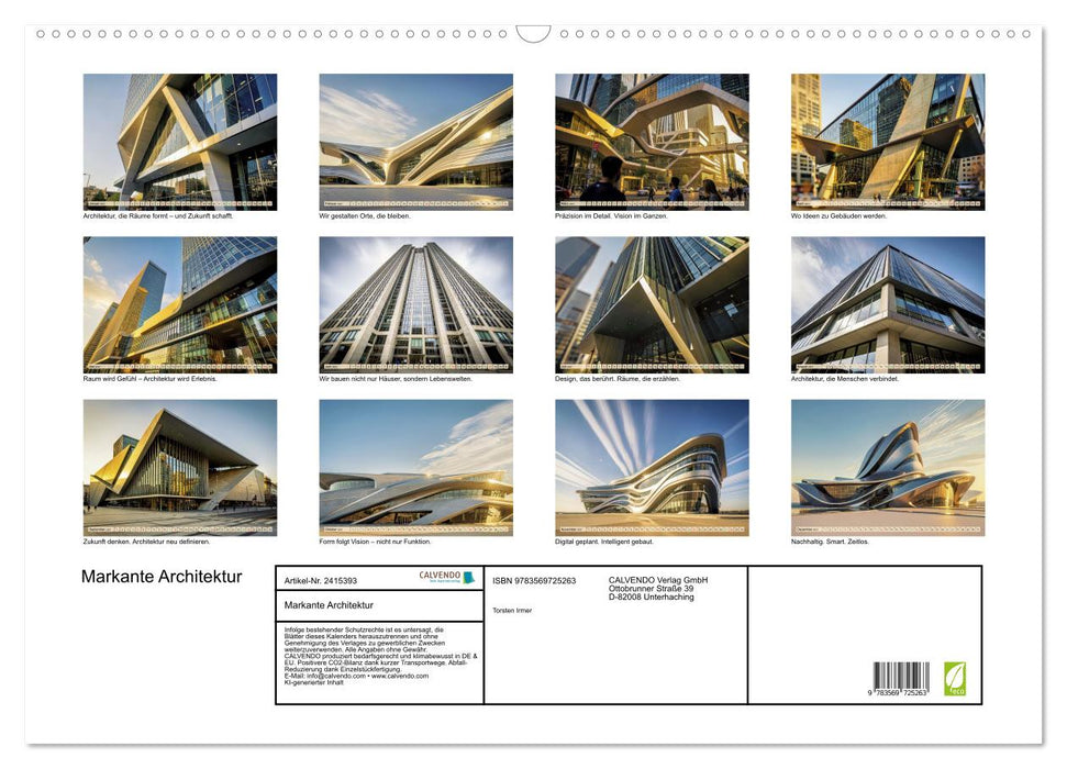 Markante Architektur (CALVENDO Wandkalender 2027)
