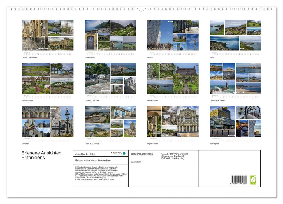 Erlesene Ansichten Britanniens (CALVENDO Wandkalender 2027)