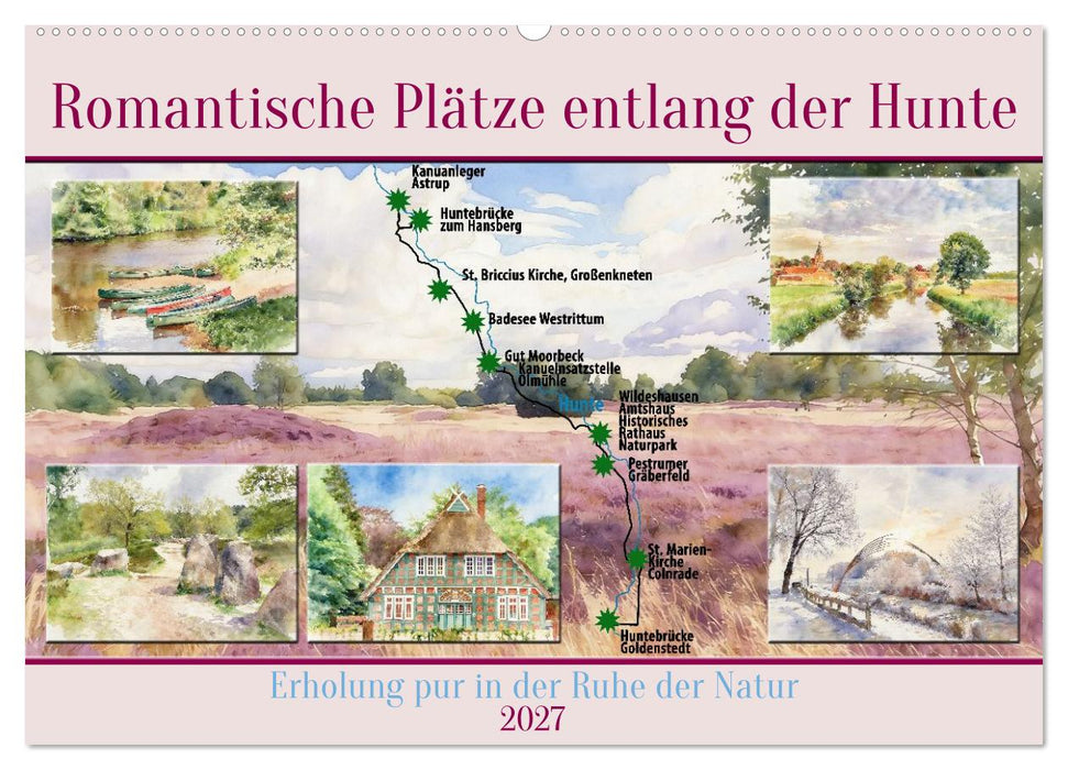 Romantische Plätze entlang der Hunte (CALVENDO Wandkalender 2027)