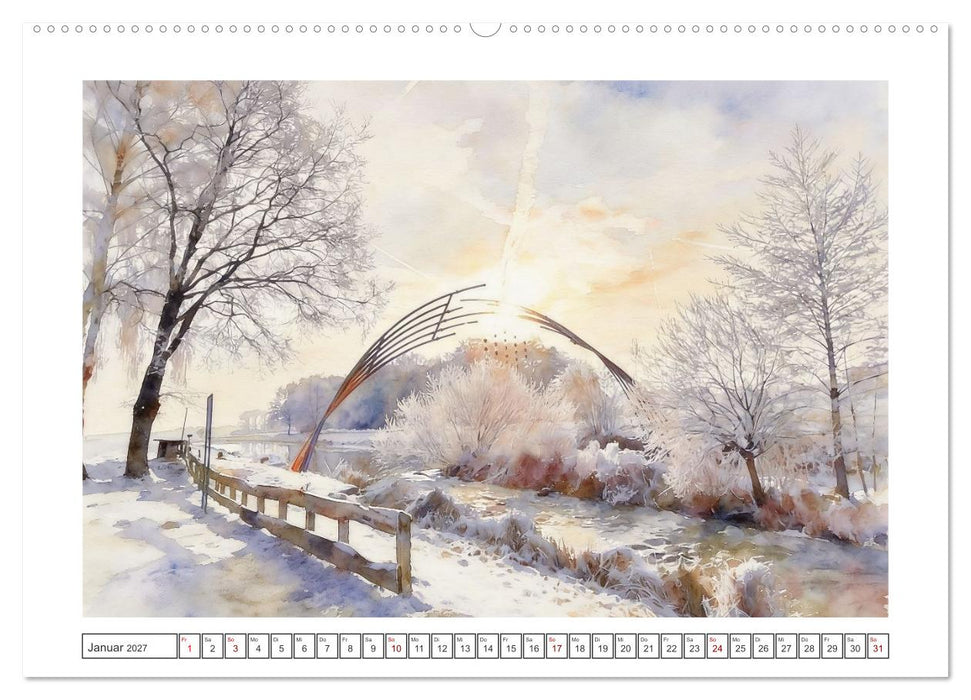 Romantische Plätze entlang der Hunte (CALVENDO Wandkalender 2027)