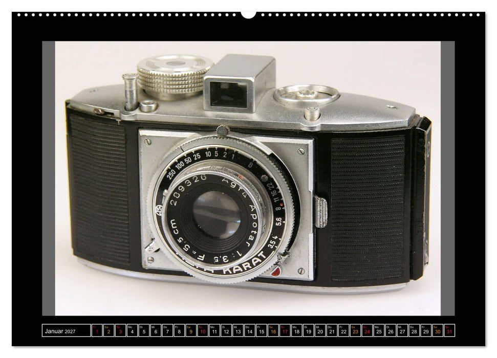 AGFA KAMERA OLDIES Klassische Kameras von 1926 - 1974 (CALVENDO Wandkalender 2027)