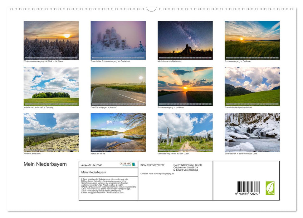 Mein Niederbayern (CALVENDO Premium Wandkalender 2027)