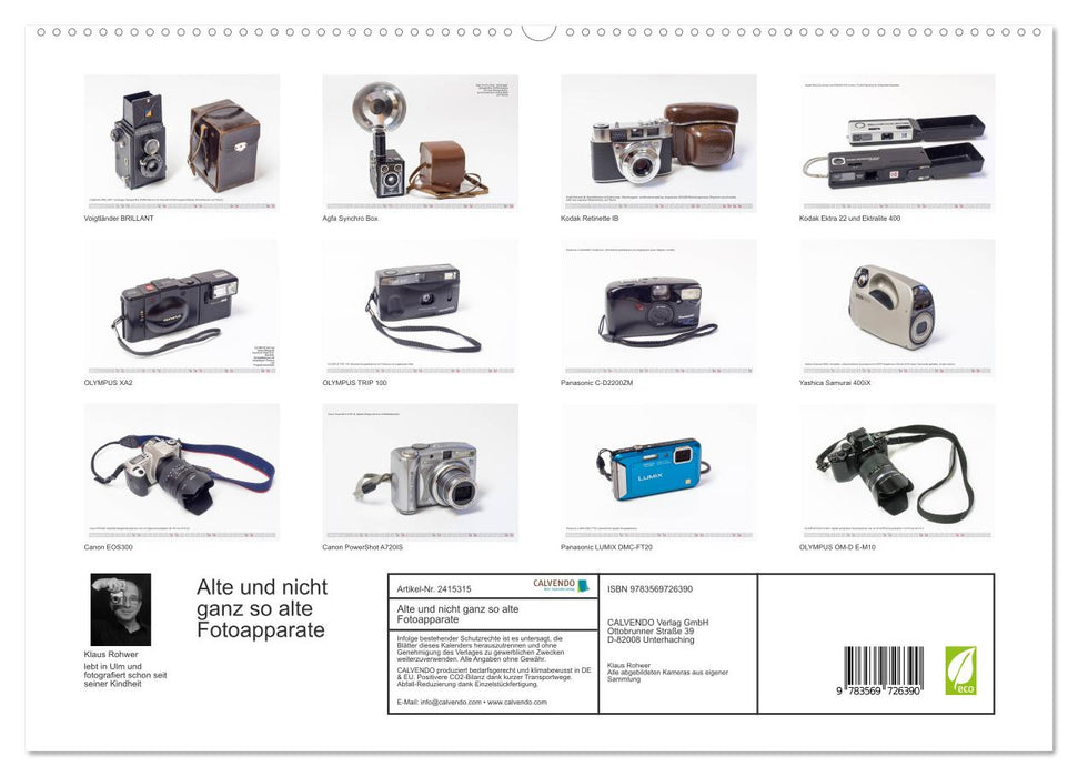 Alte und nicht ganz so alte Fotoapparate (CALVENDO Premium Wandkalender 2027)