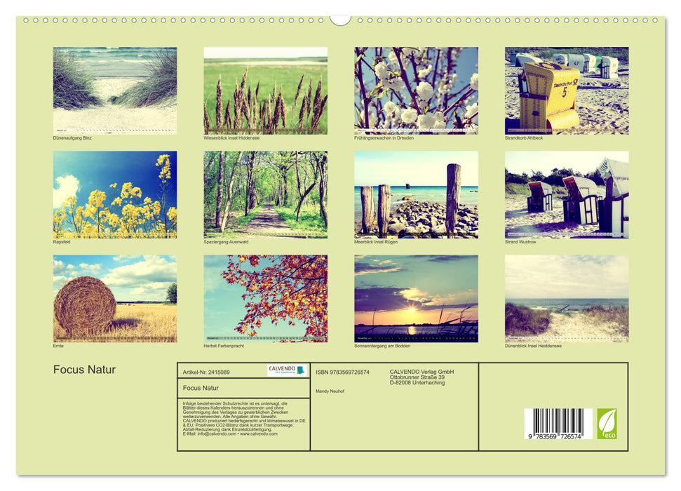 Focus Natur (CALVENDO Premium Wandkalender 2027)