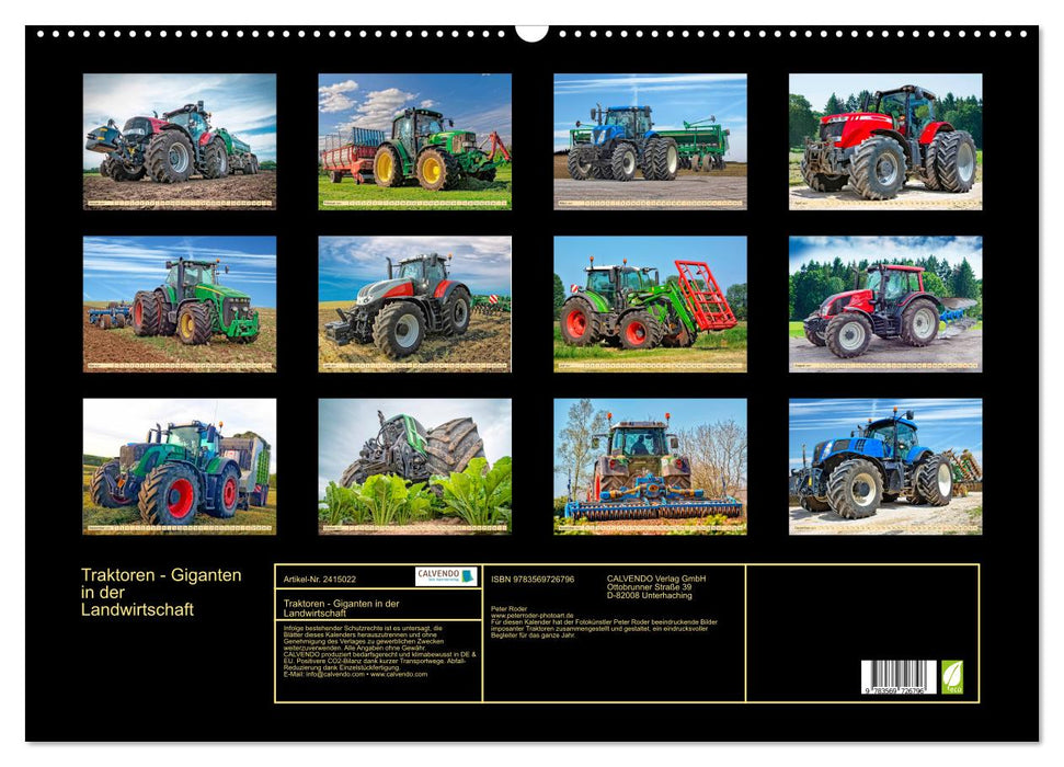 Traktoren - Giganten in der Landwirtschaft (CALVENDO Wandkalender 2027)
