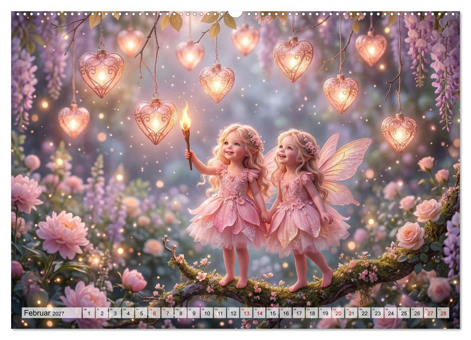 Im Zaubergarten der Feenkinder (CALVENDO Premium Wandkalender 2027)