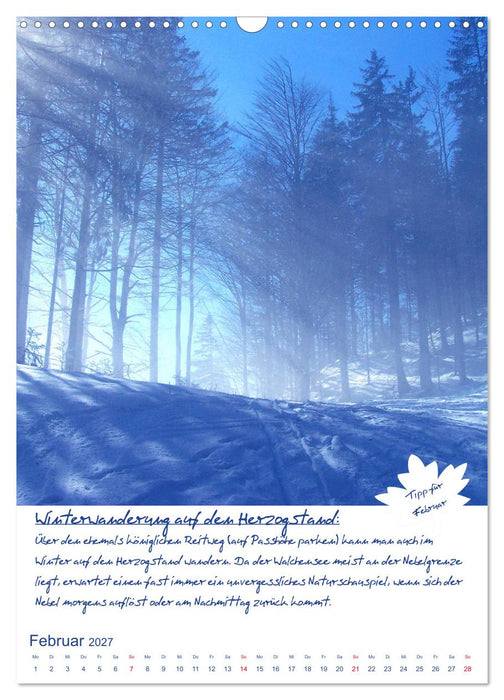 Dahoam erleben! Einmalige Wander-und Naturerlebnisse in Oberbayern (CALVENDO Wandkalender 2027)