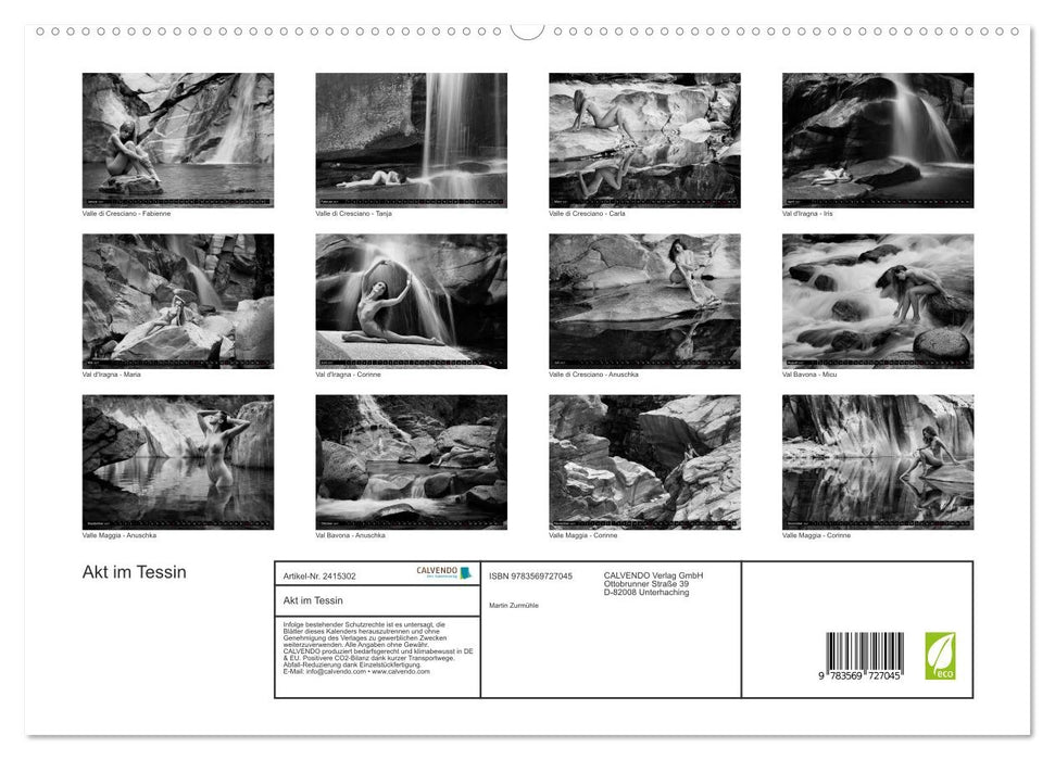 Akt im Tessin (CALVENDO Premium Wandkalender 2027)