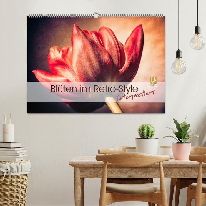 Blüten im Retro-Style (CALVENDO Wandkalender 2027)
