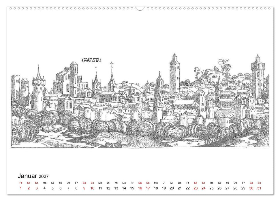 Schedelsche Weltchronik Deutsche Städte 1493 (CALVENDO Premium Wandkalender 2027)